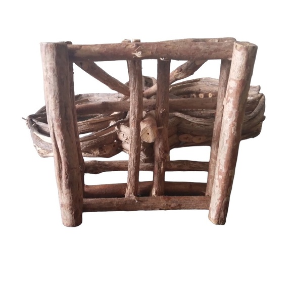 Vintage Natural Grapevine Twig Fleur De Lis, Boho Home Decor - Picture 4 of 8